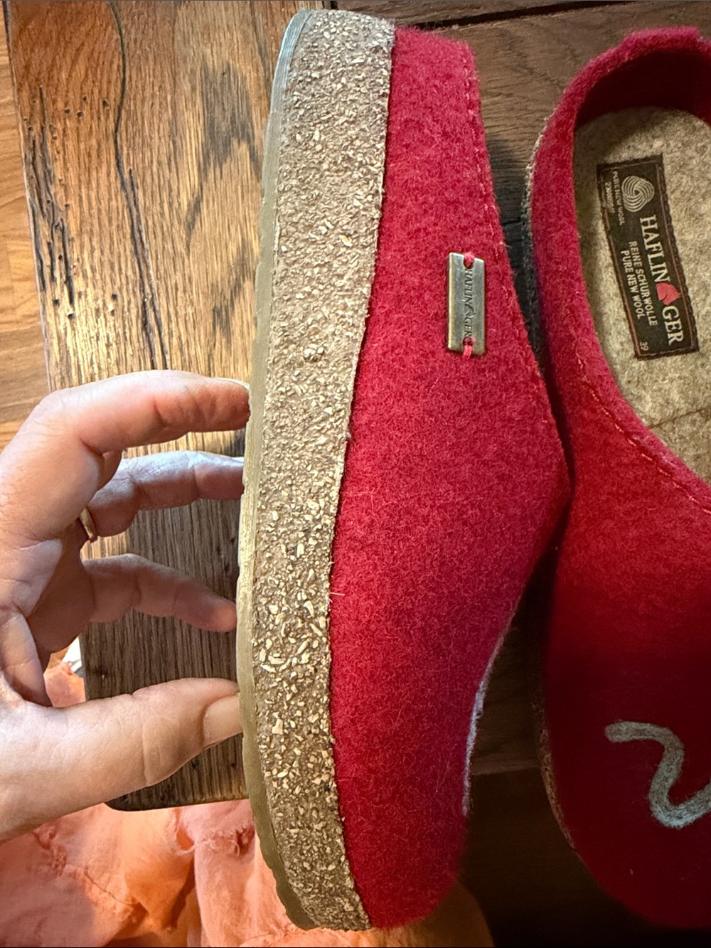 HAFLINGER Women's Grizzly Lovely Wool Clogs - EUC Sz 39 (USA 8.5) - Picture 10 of 14